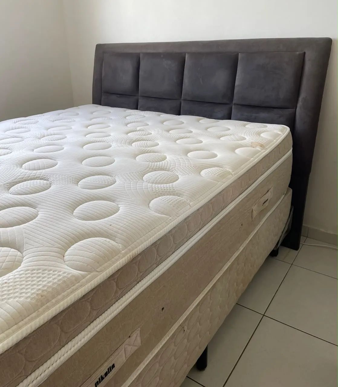 Conjunto Box + colchão + cabeceira KING SIZE