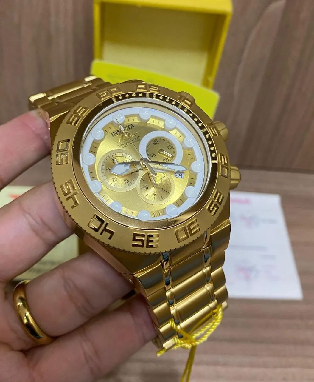 Relógio invicta 18k masculino subaqua 14737 
