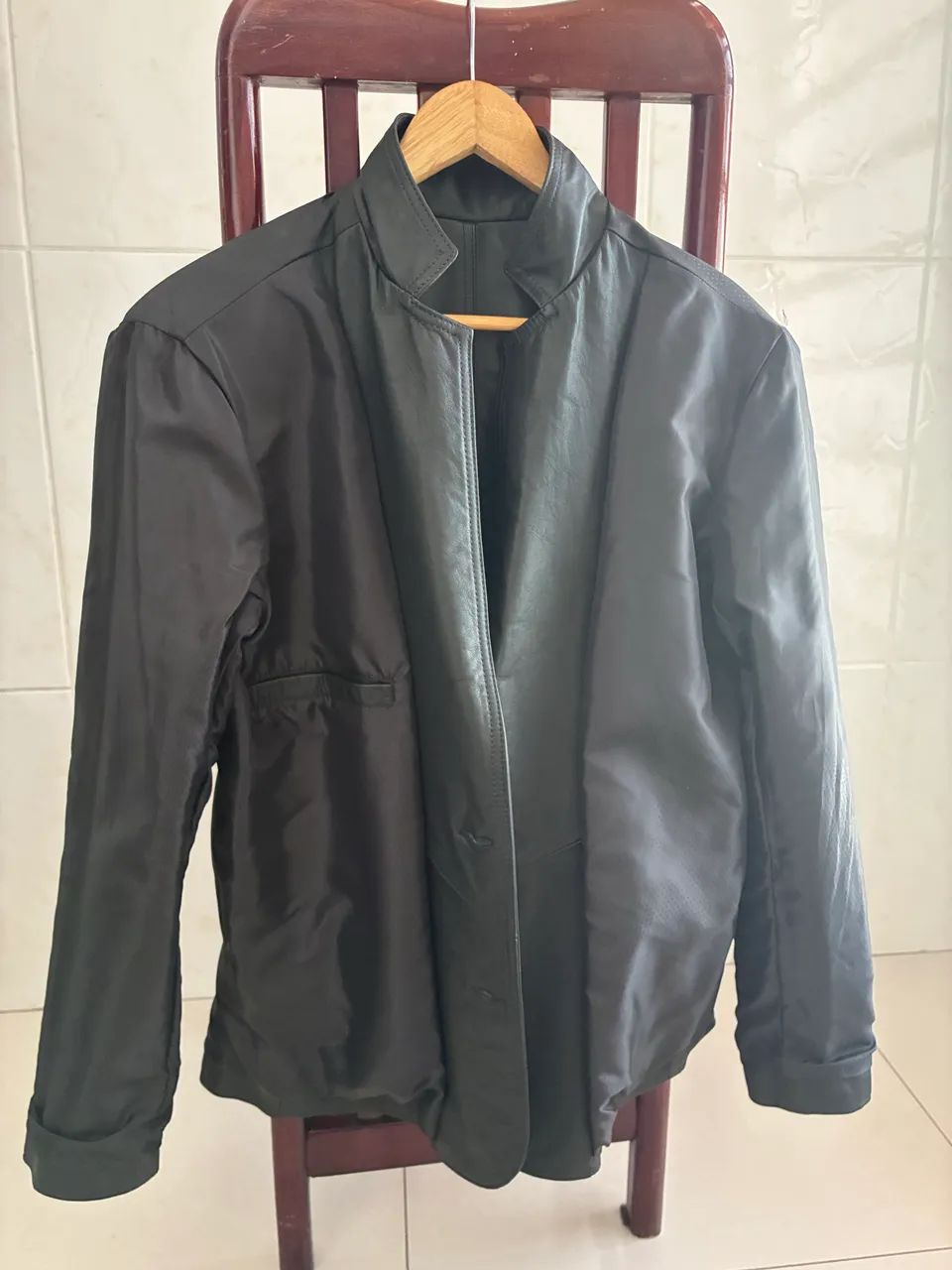 Jaqueta couro/Modelo Blazer  Slim Javali  - Foto 3