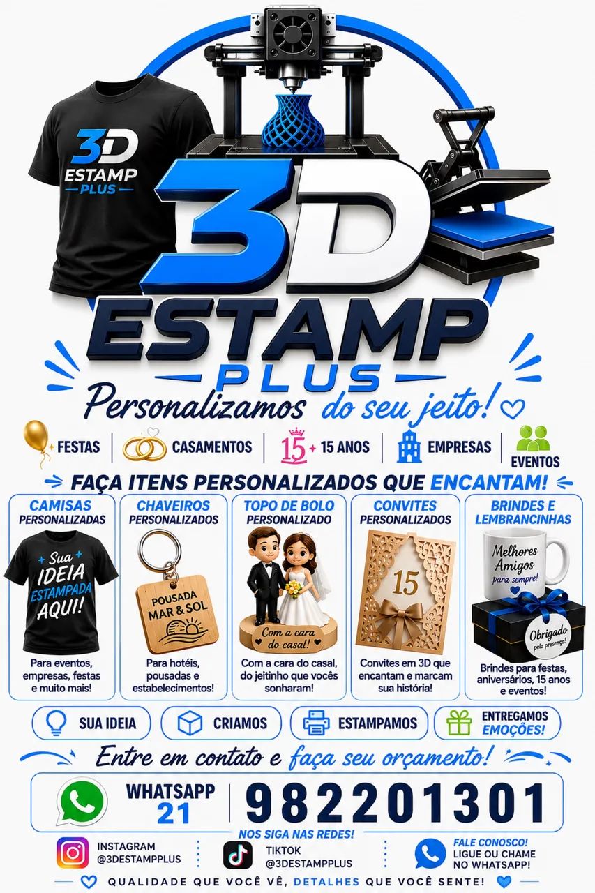 Brindes Personalizados inclusive em 3D