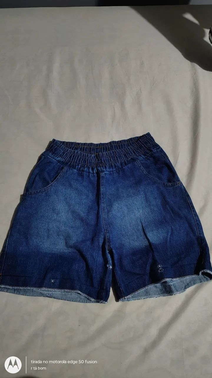 Bermuda jeans feminina Tam P