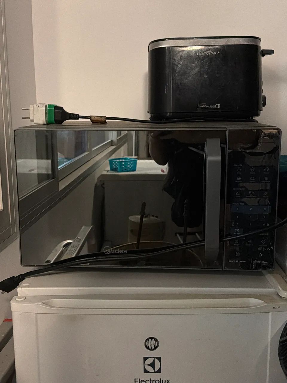 Microondas Midea Prata Espelhado