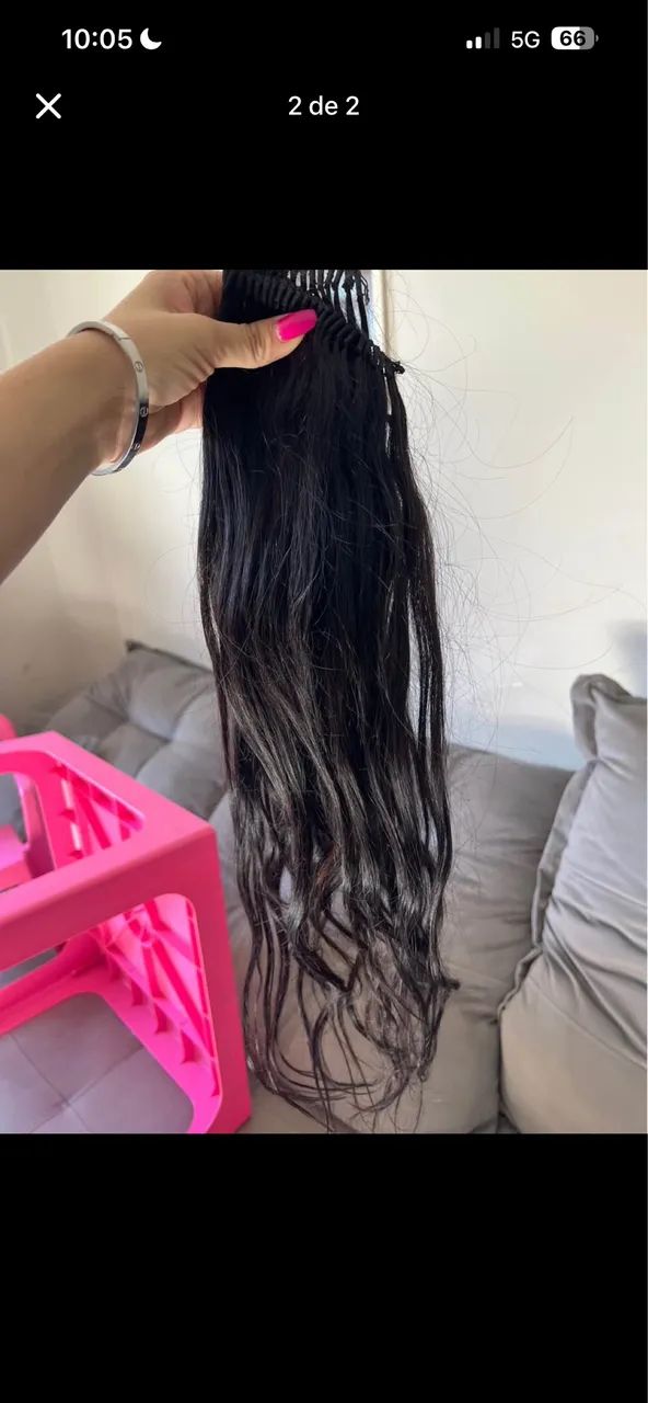 APLIQUE DE CABELO PRETO A VENDA - Foto 2