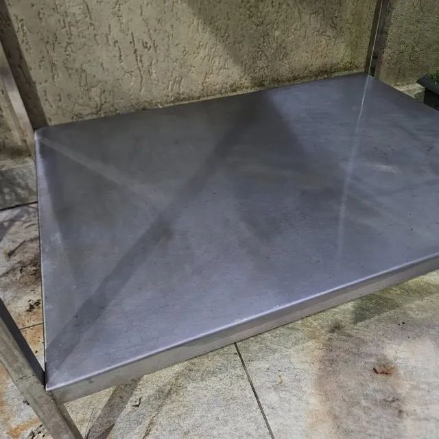 Mesa para Empanar Frango Frito 90Cm  Nova Ind (usada) estudo troca 2300 - Foto 4
