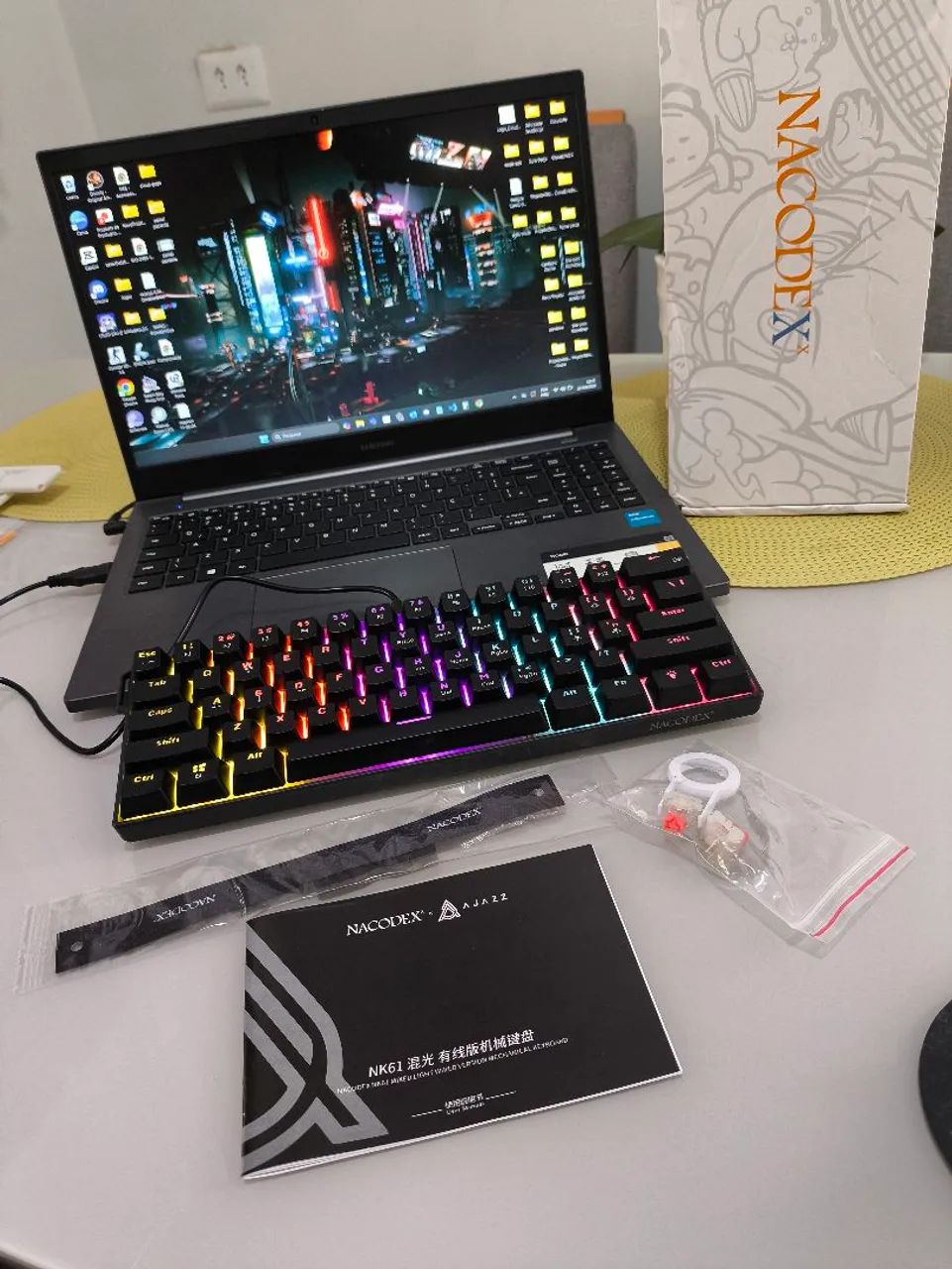 Teclado Mecânico Ajazz NK61 RGB - Layout 60% - NOVO!! - Foto 2