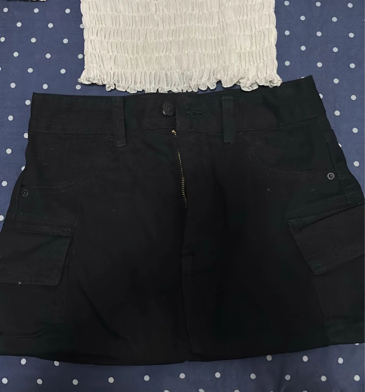 Saia jeans cargo 