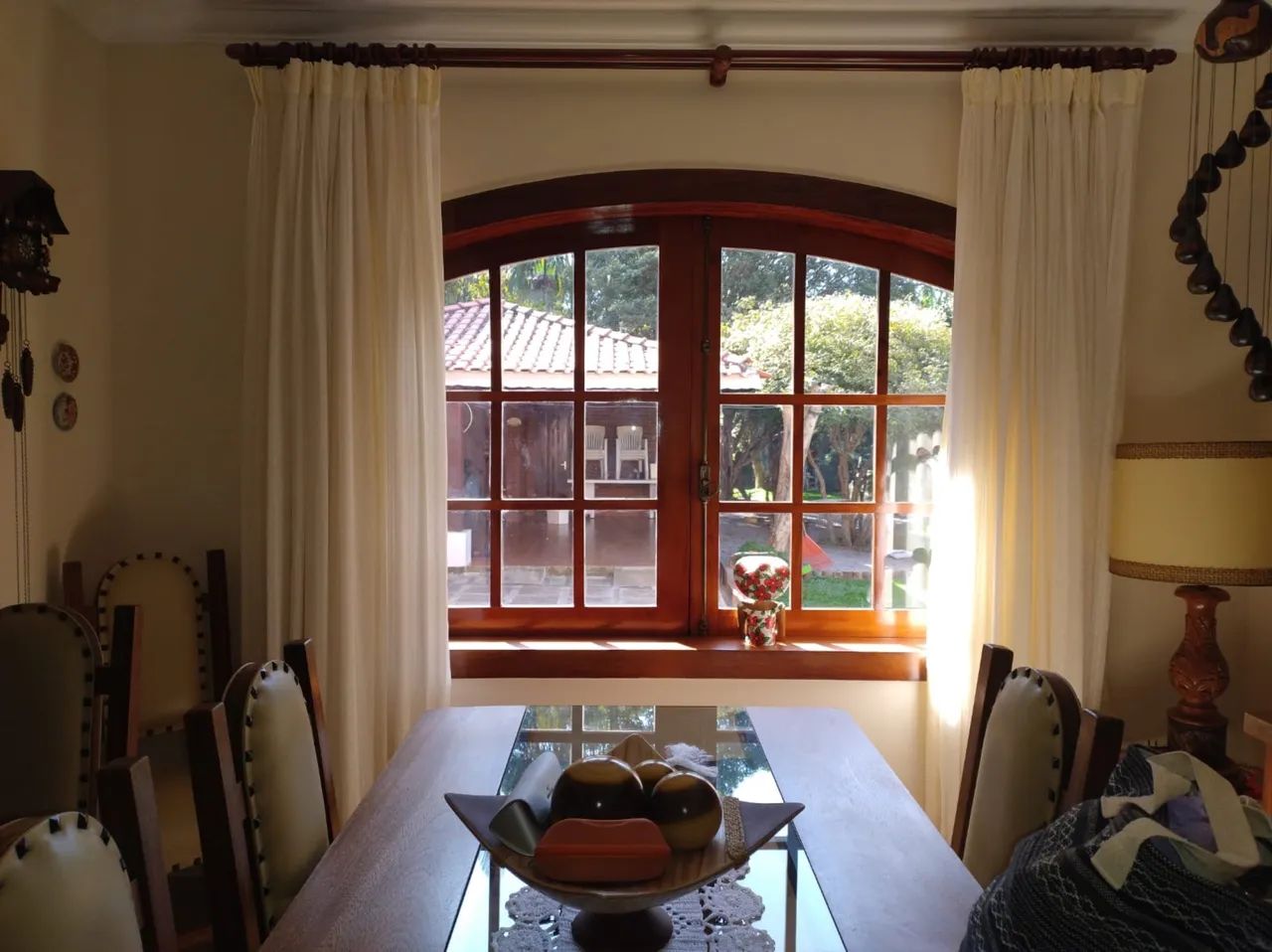 Mesa de Jantar Rústica Madeira Maciça 8 cadeiras