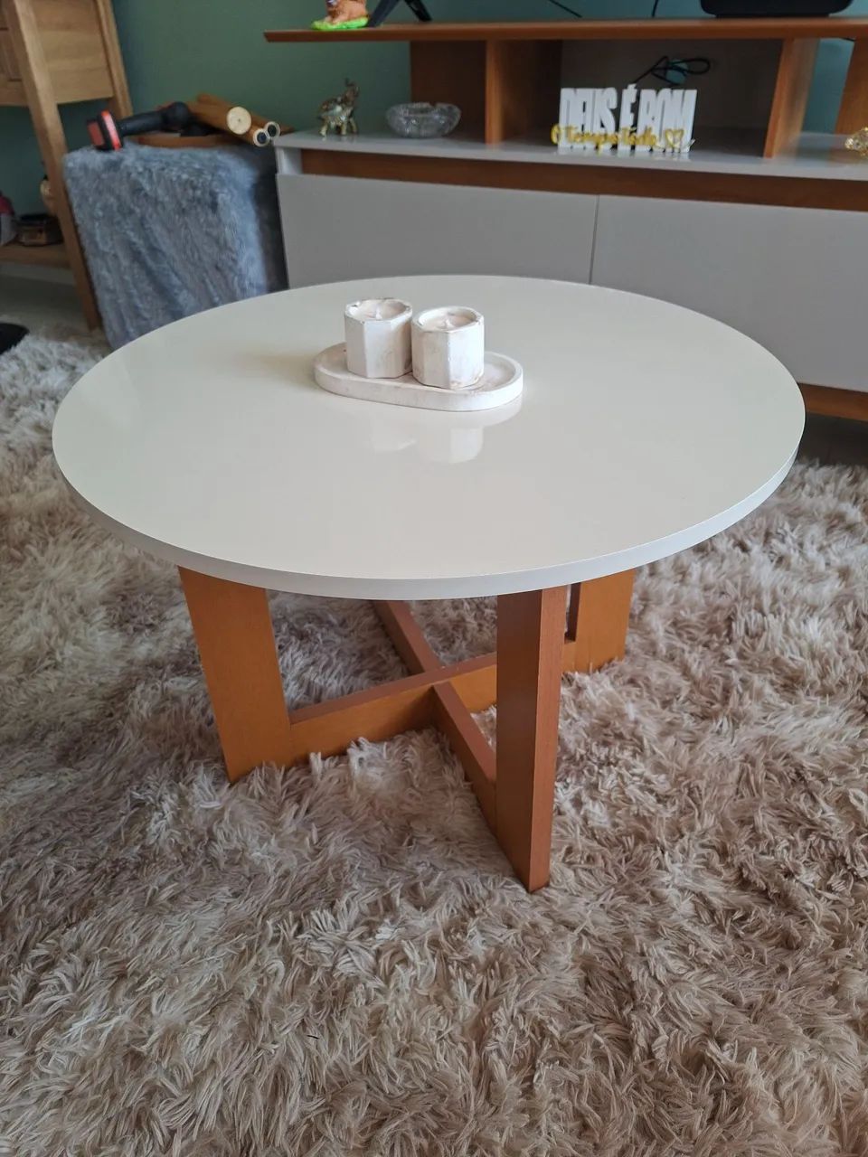 Mesa de centro madeira jb bechara off white e freijo  - Foto 5