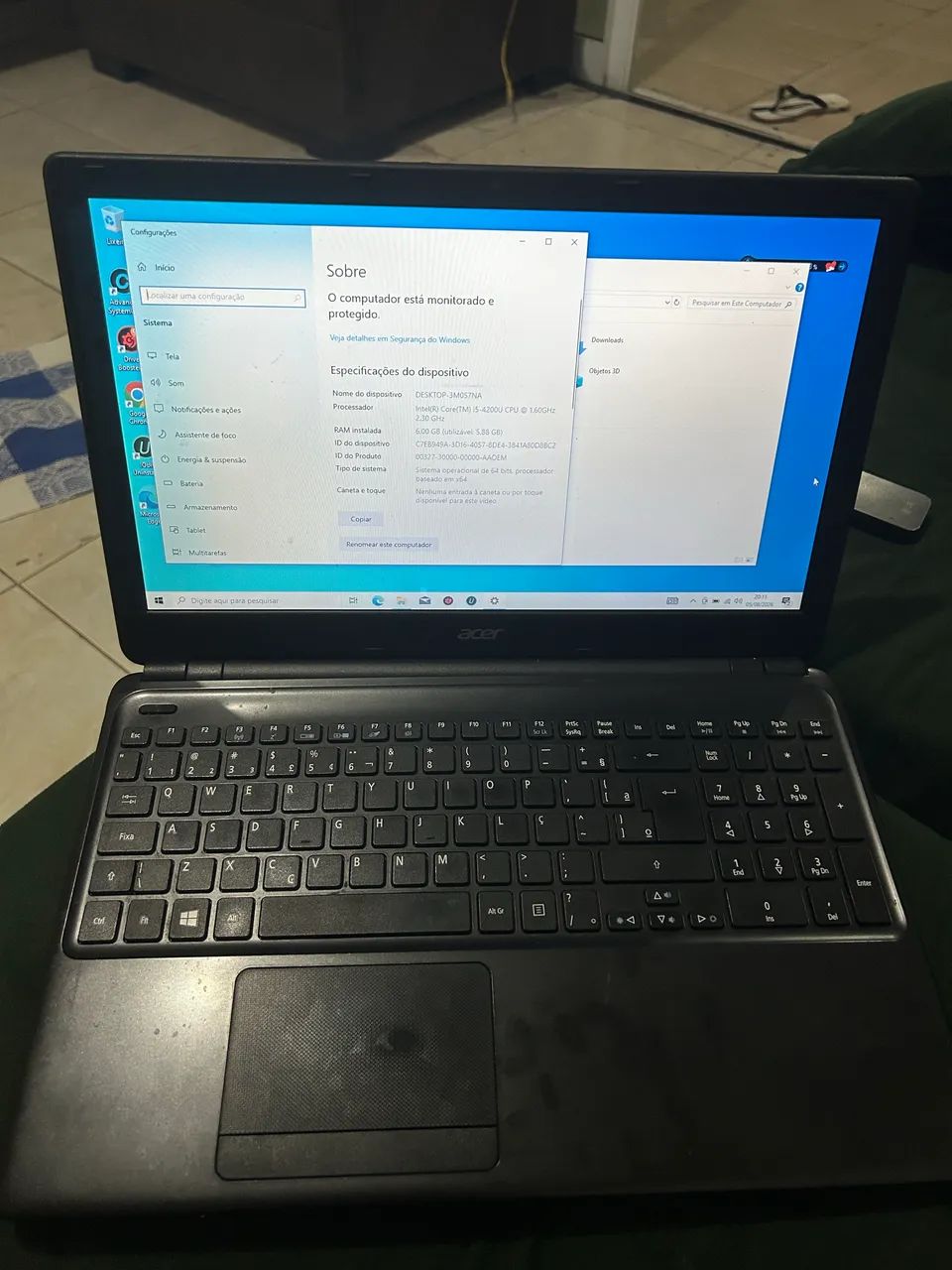 Notebook Acer i5 gth 4 6gb ram ssd512gigas  - Foto 3