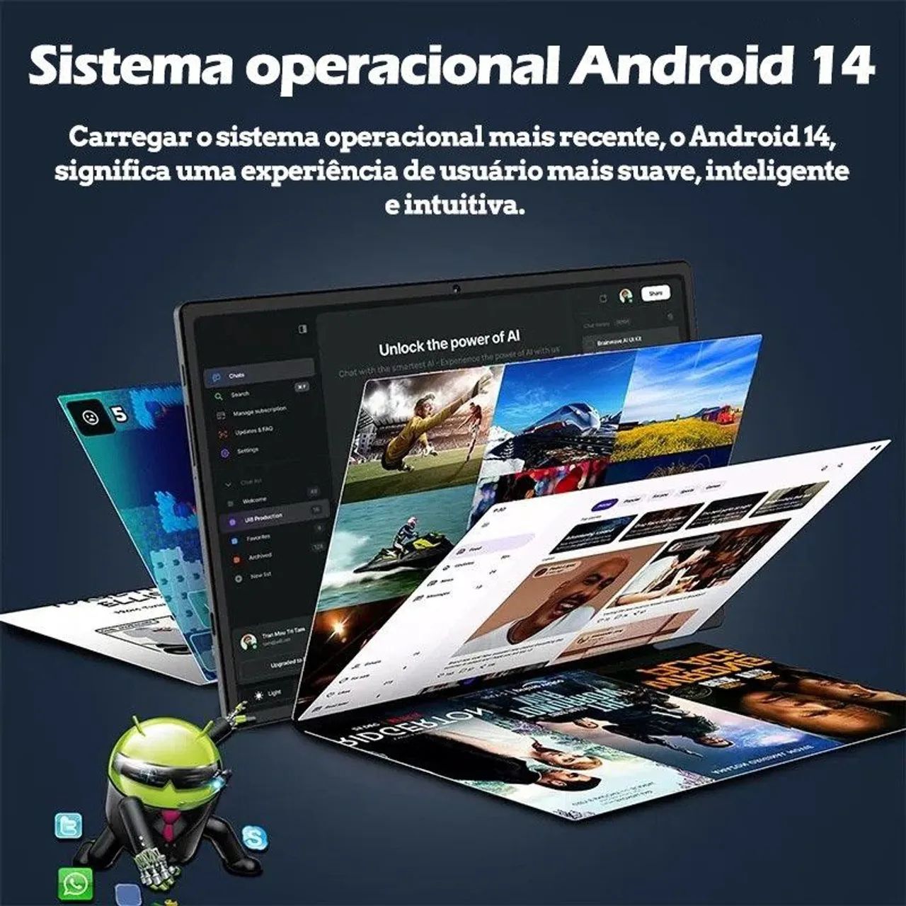 Tablet 12GB RAM +512GB HD 10,1 Polegadas Tela Grande PC pad Android  - Foto 2
