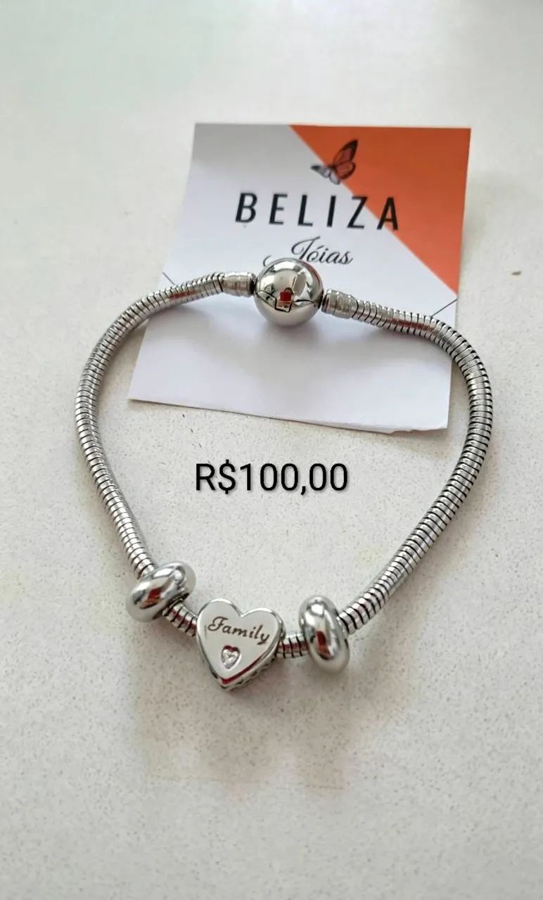 Pulseira Life Aço Inox com Berloques  - Foto 3