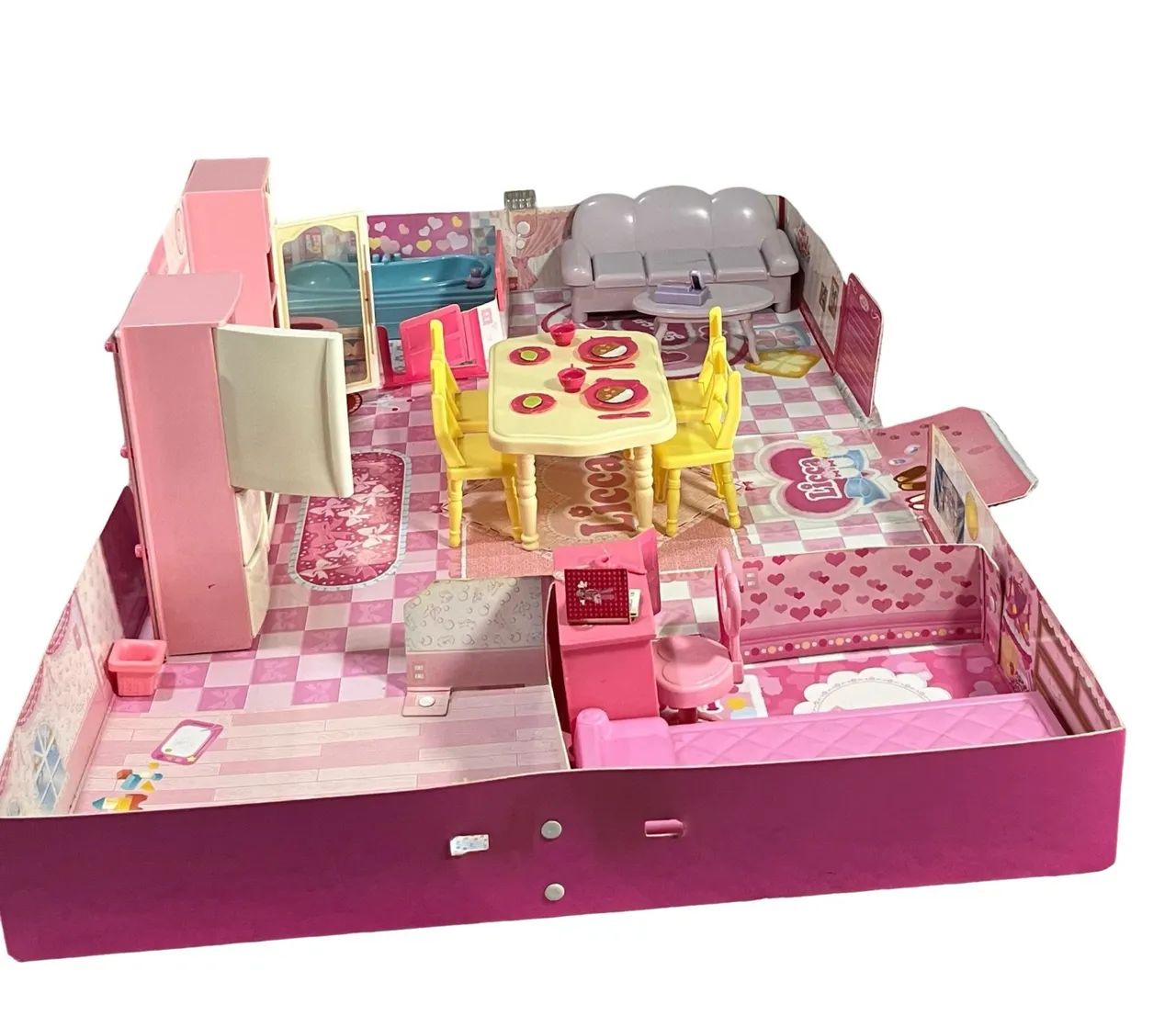 CASA DE BONECA (barbie) COM 5 COMODOS E ACESSORIOS - Foto 3