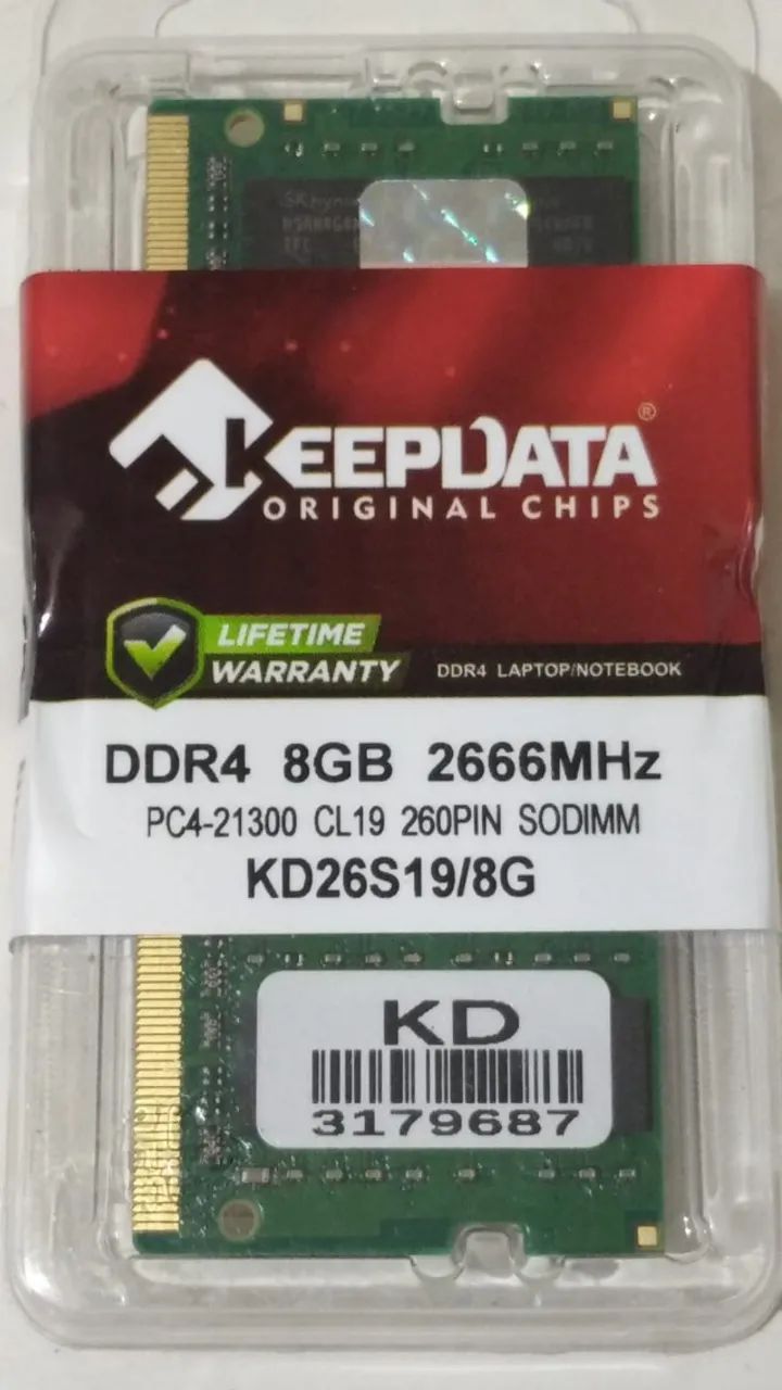 Memória Ddr4 notebook 8gb - 2666mhz KeepData - lacrada - Foto 3