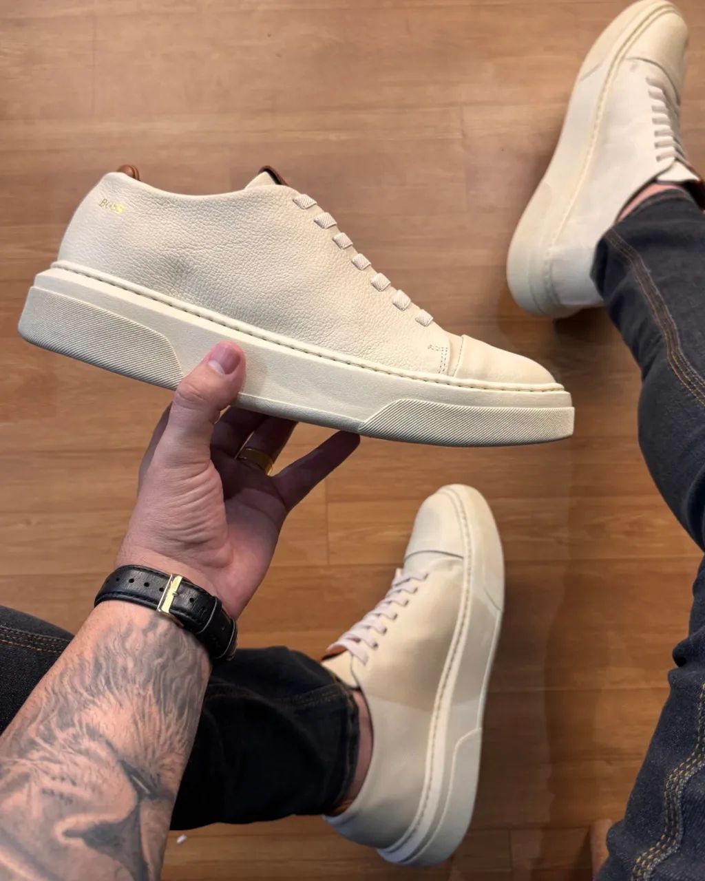 TÊNIS MASCULINO BOS (COURO) - Foto 4