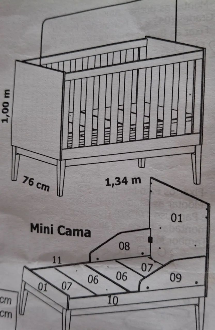 Berço/cama (com colchão)