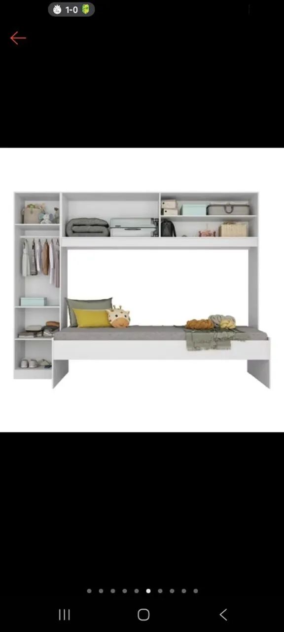 Cama solteiro guarda roupa  - Foto 3
