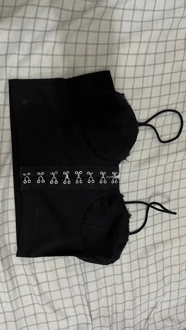 Top cropped preto  - Foto 2