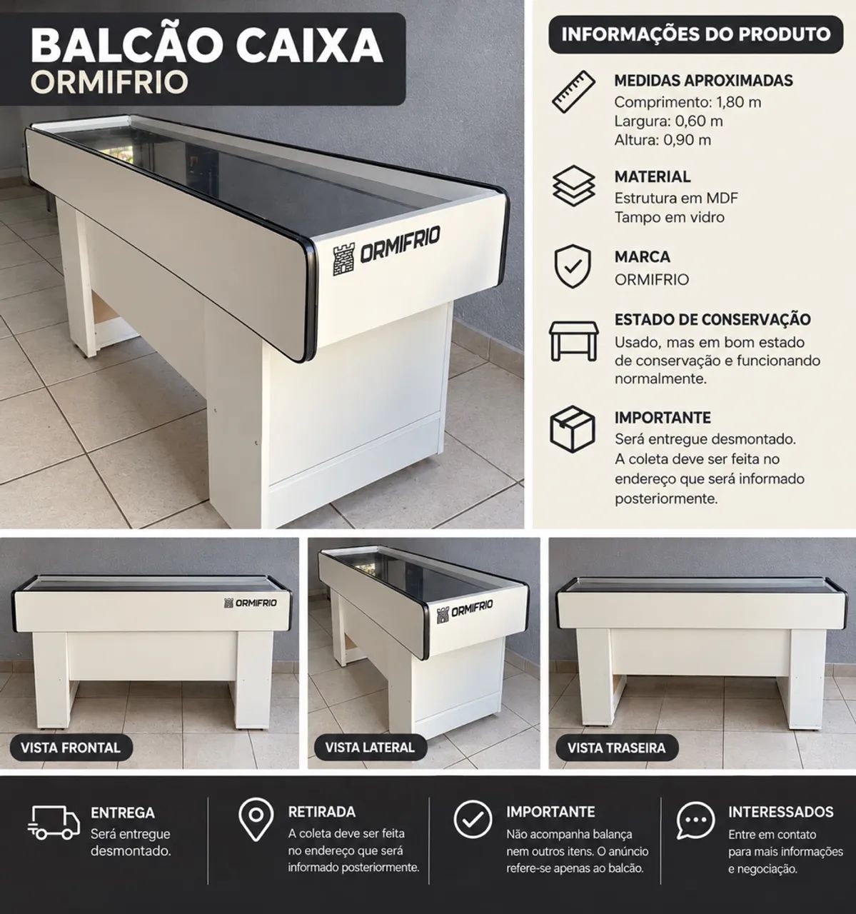 Balcão de caixa ORMIFRIO 