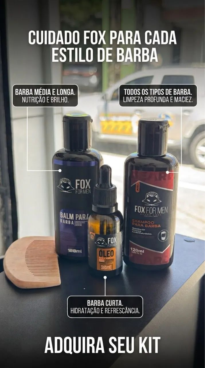 PRODUTOS PARA BARBA FOX FOR MEN