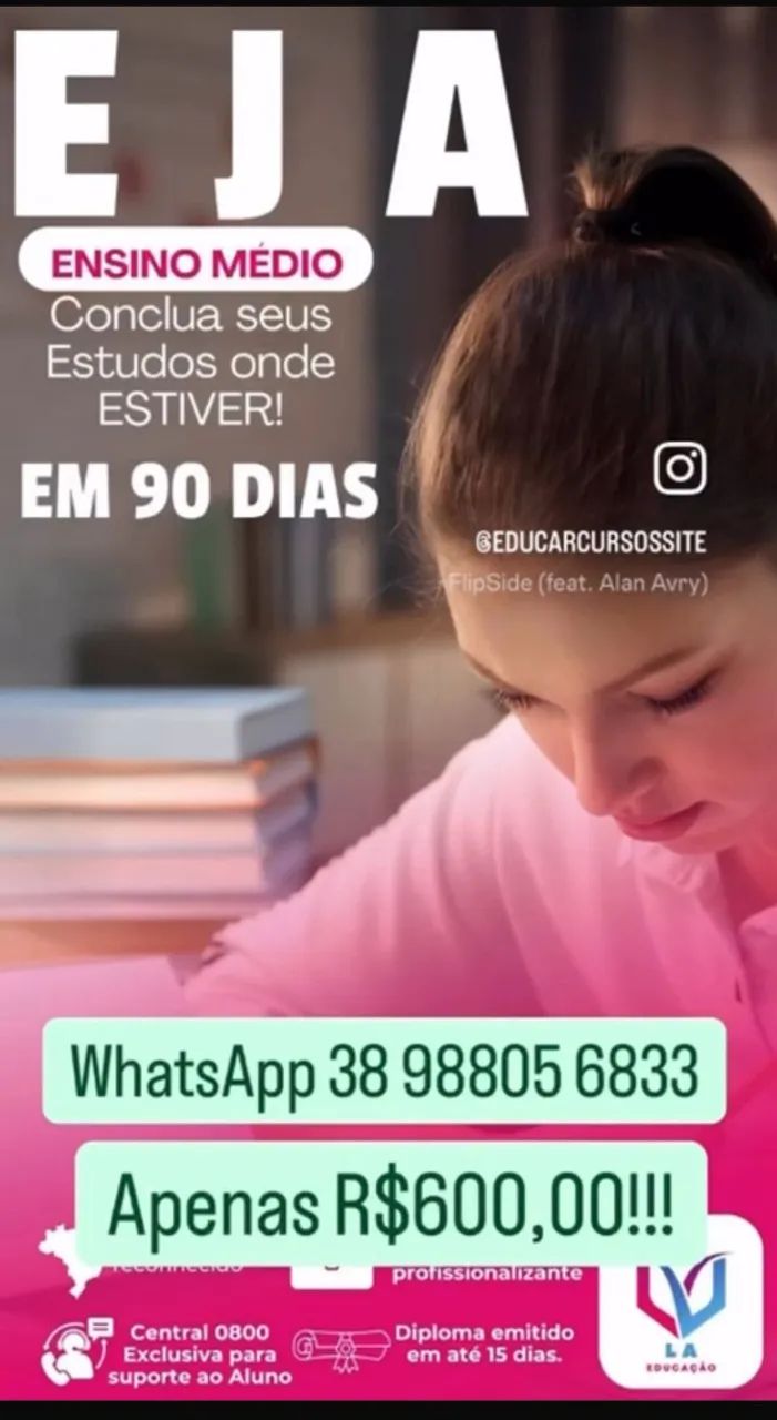 FAÇA EJA 100% EAD E CONCLUA O ENSINO MÉDIO EM 03 MESES