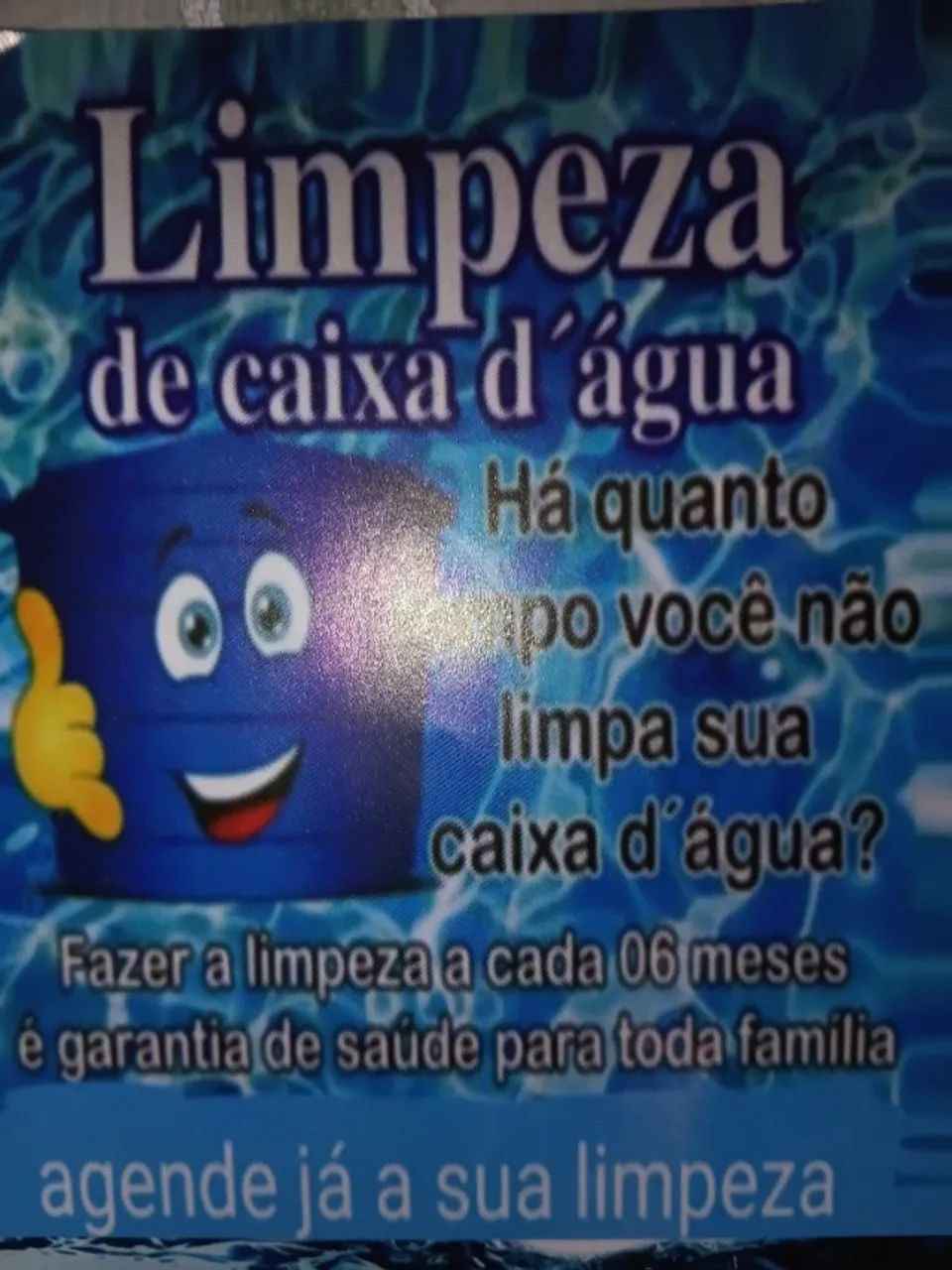 Limpeza de caixa d'água em geral apa 100