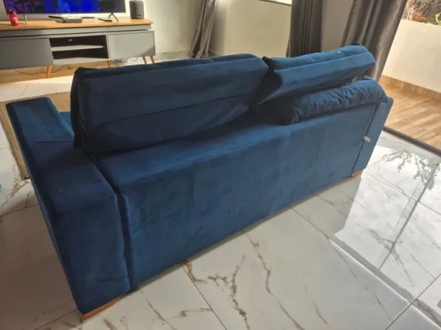 Sofa Retratil azul * - Foto 4