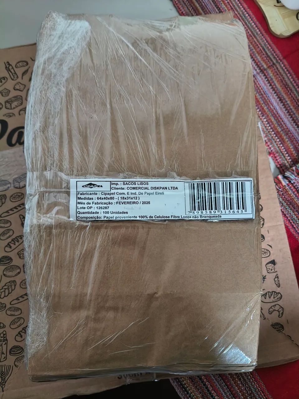 Saco de papel e papel acoplado  - Foto 2
