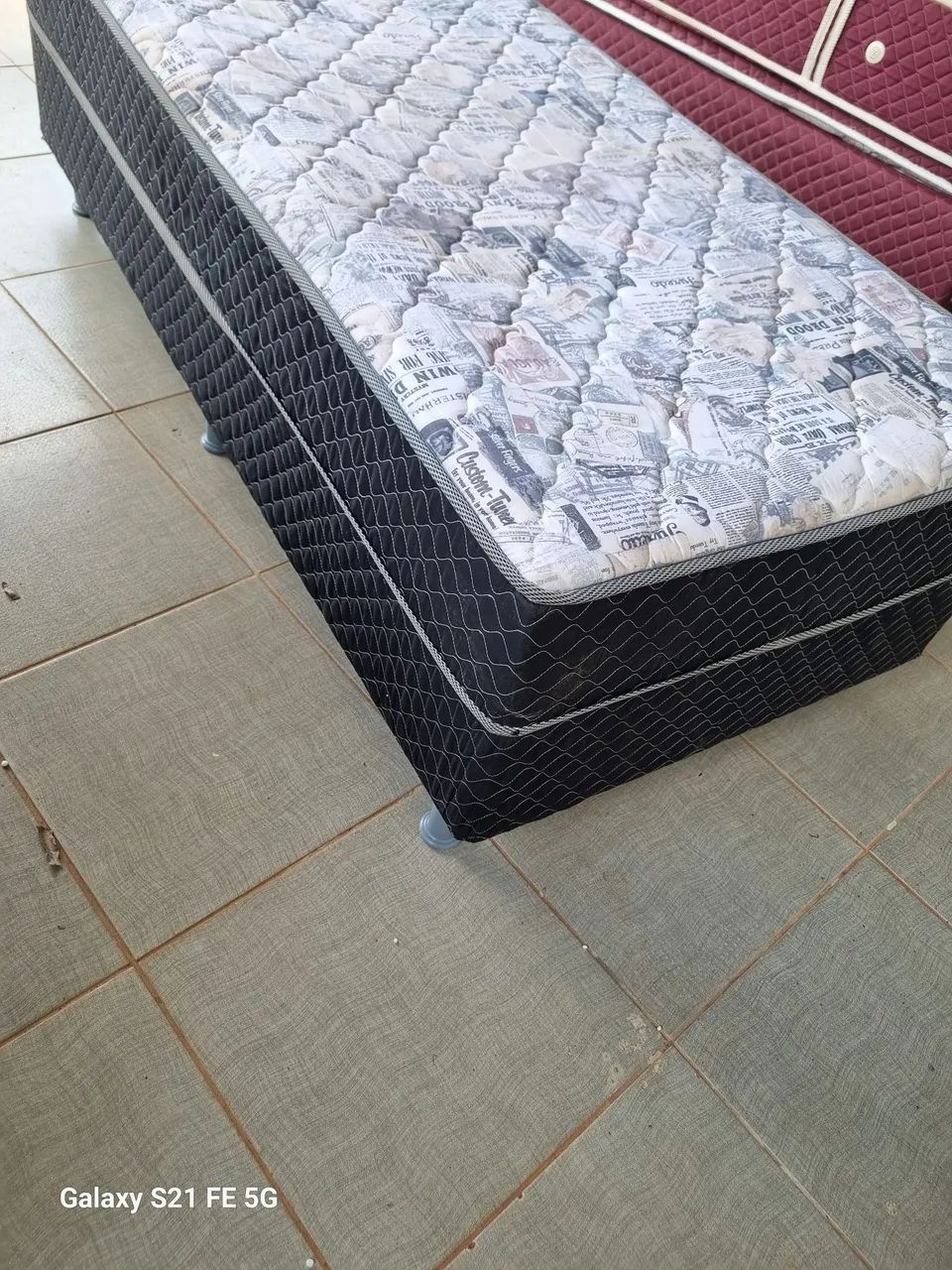 Cama Box solteiro acoplada molas bem conservada ENTREGO  - Foto 3