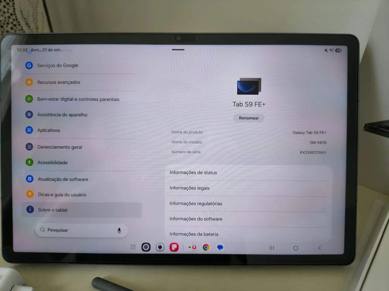 Tablet Samsung Tab S9 FE+ (Plus) + Capa/Teclado Magnético Bettdow - Foto 4