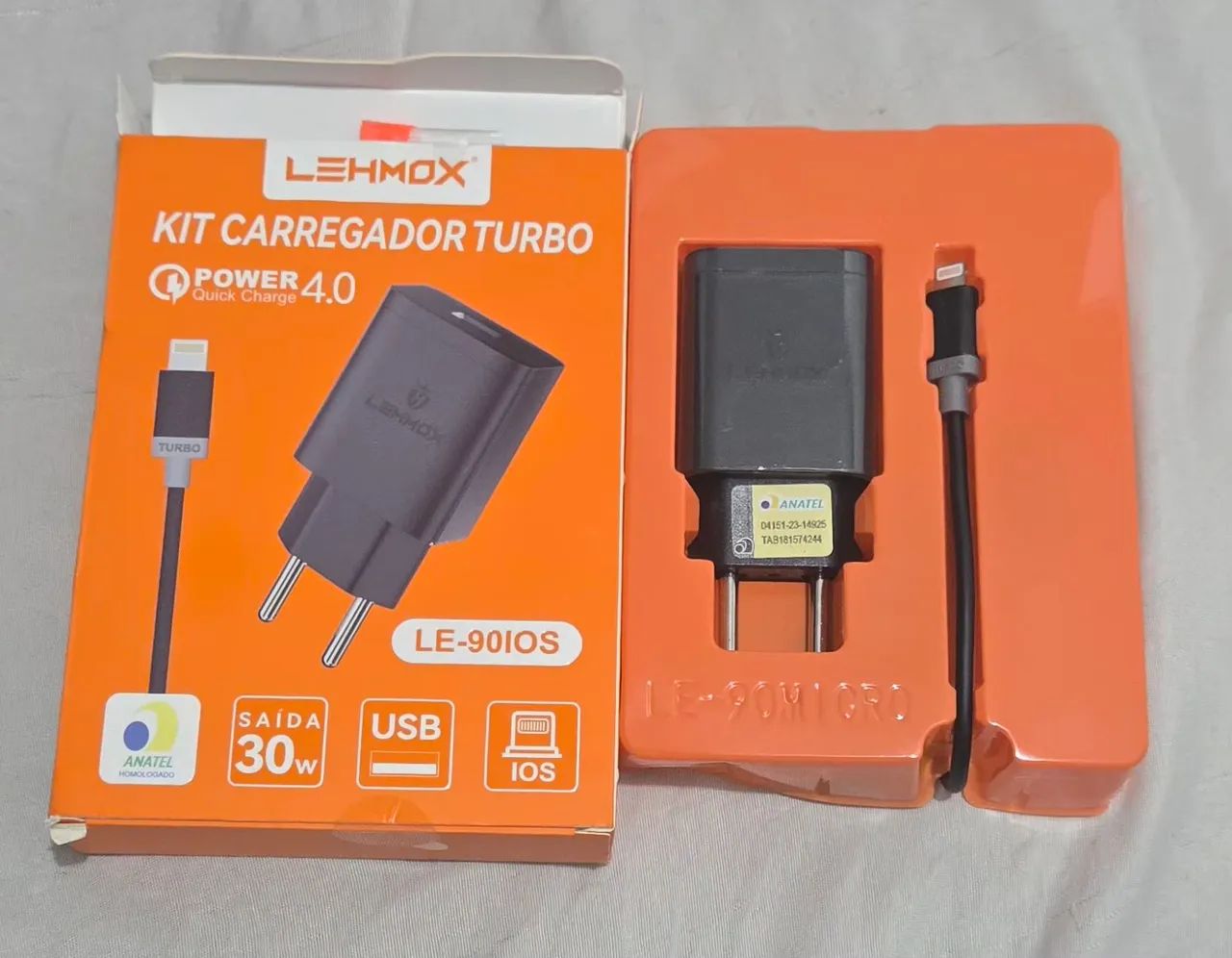 Carregador Turbo 30W Para iPhone Modelos  VAI ATÉ  O 14