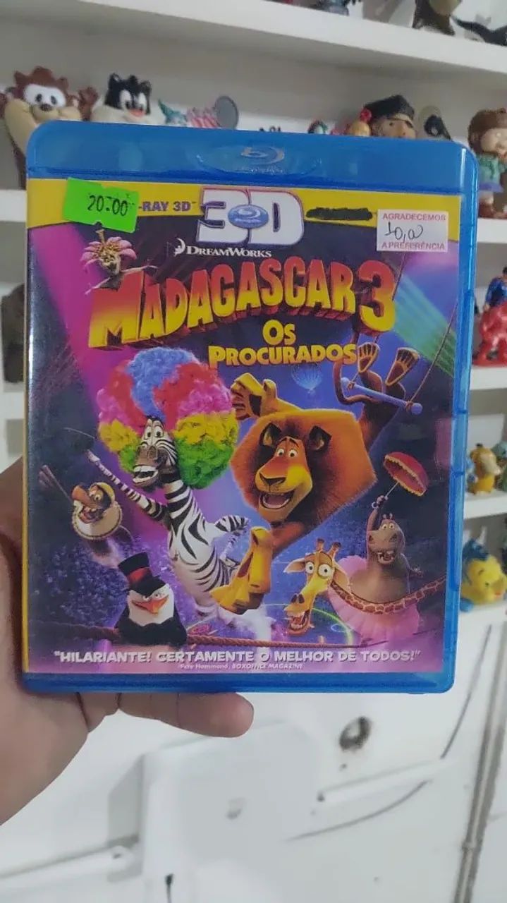 DVD blu-ray madagascar 3