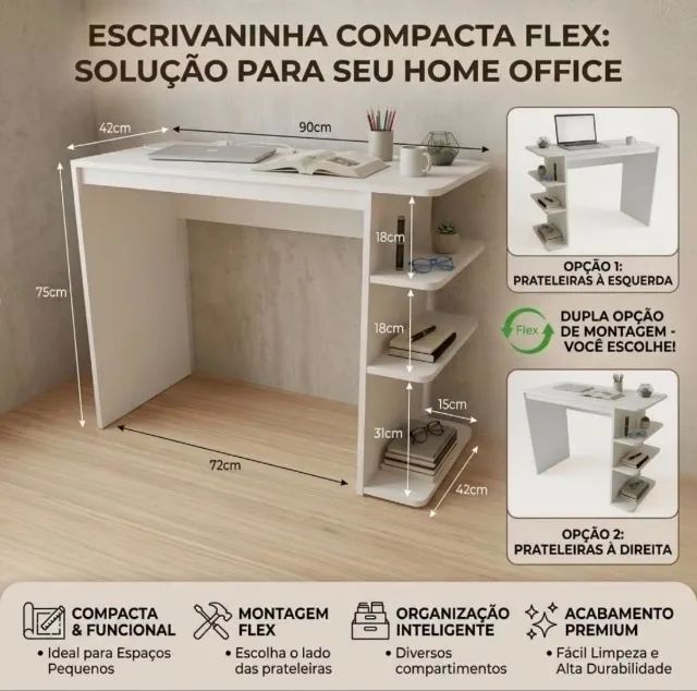 Escrivaninha compacta Flex