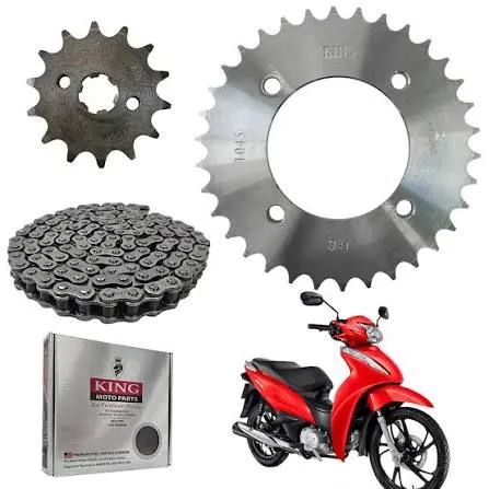KIT RELAÇÃO P/MOTO BIZ 125/BIZ 100 ENTREGO, ACEITARMOS CARTÃO!?