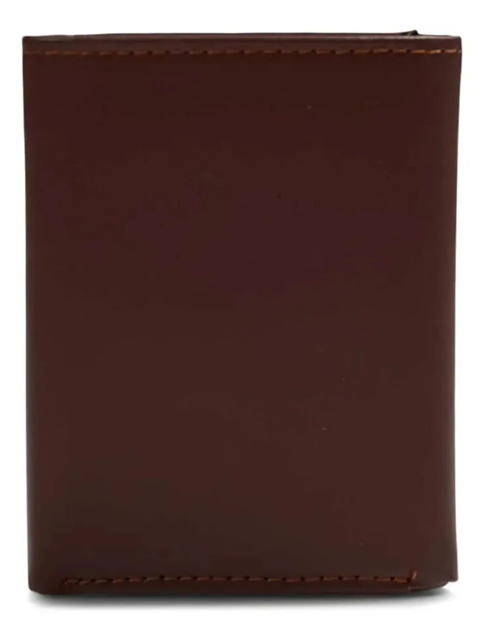 Carteira Tommy Hilfiger Leather Trifold Tan - Foto 5