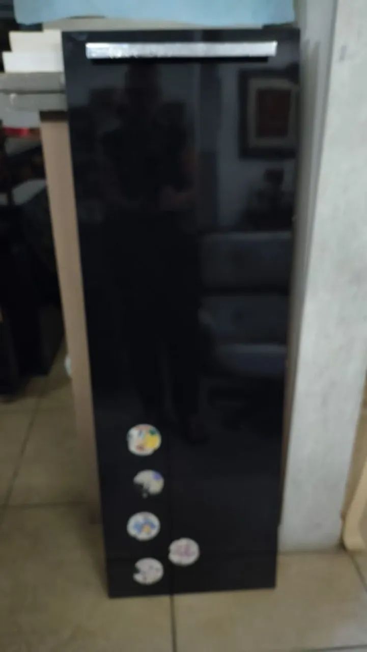 Rack com gaveteiro e mesa acoplada em laca preto - Foto 4