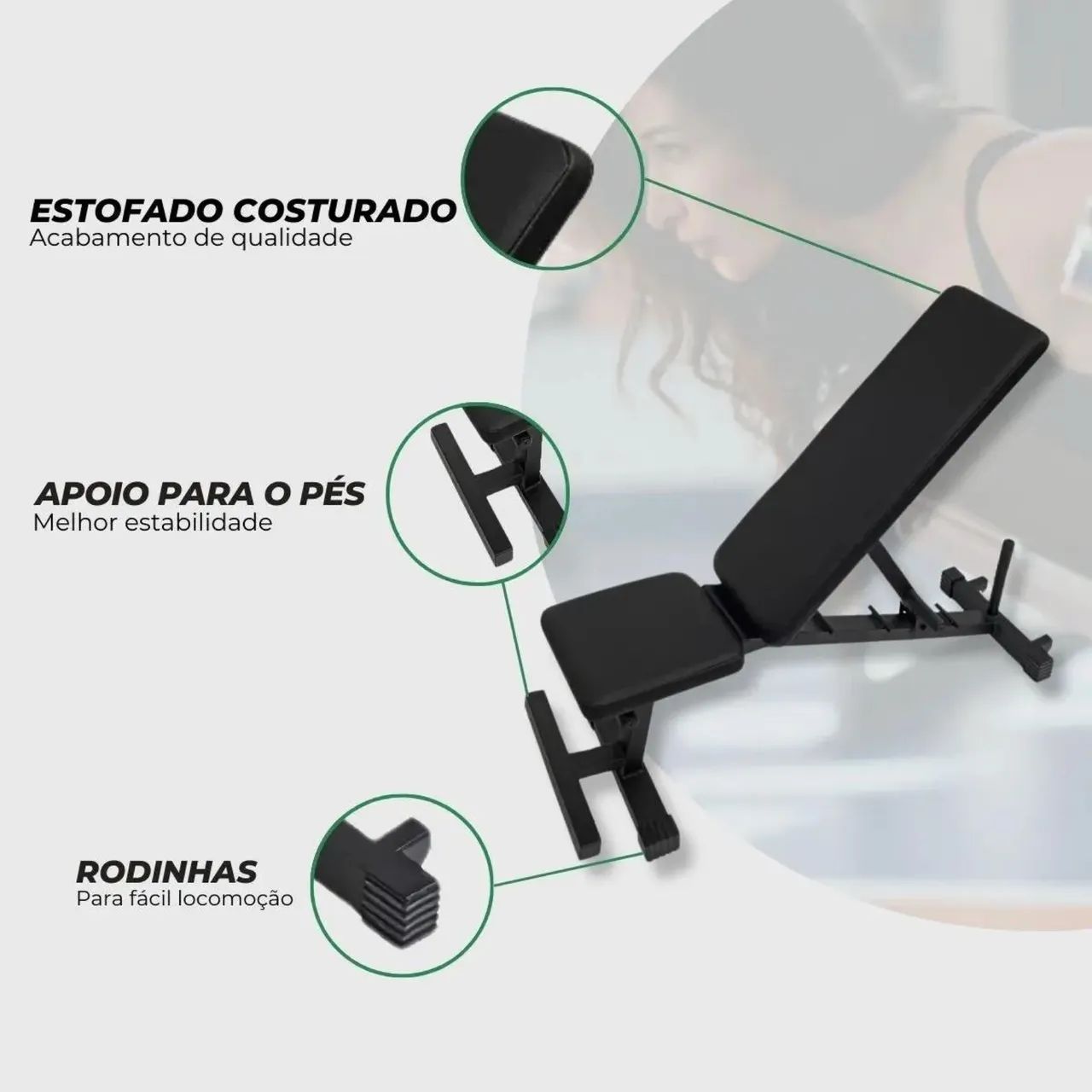Banco reclinável para exercícios - Foto 5