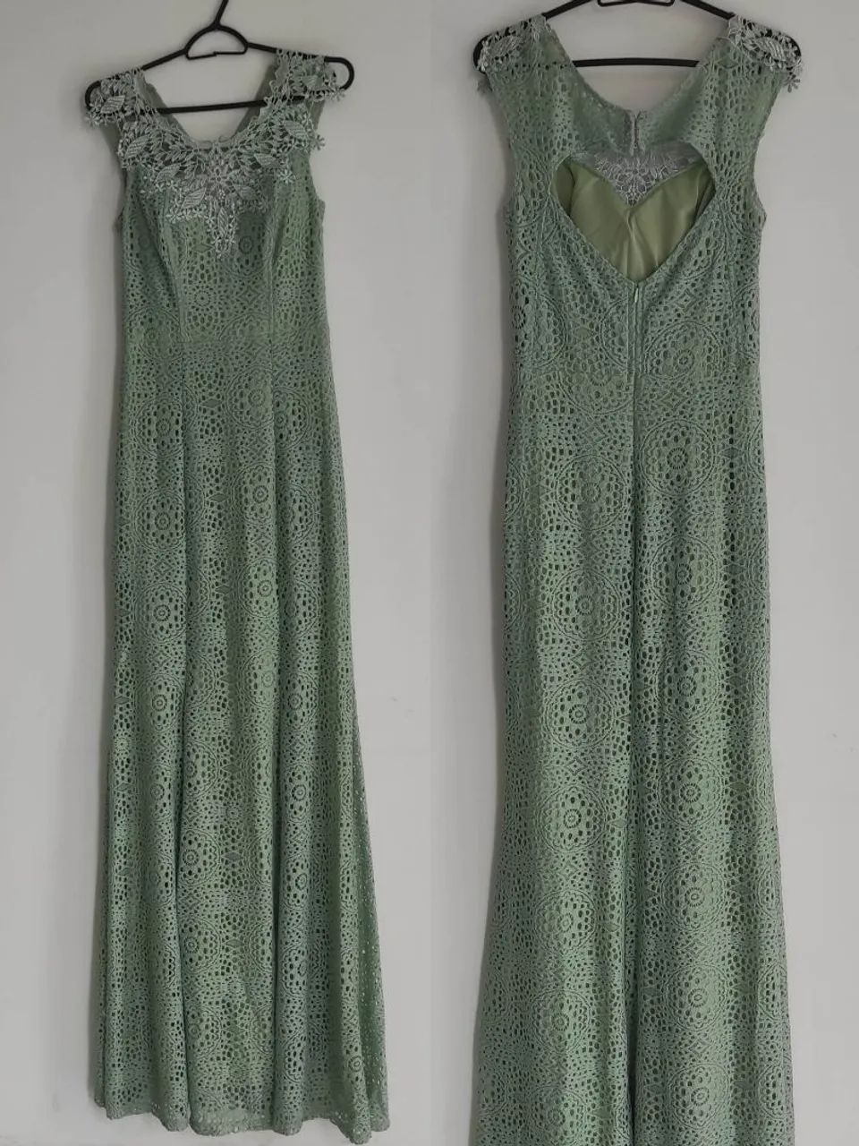 VESTIDO LONGO RENDA VERDE