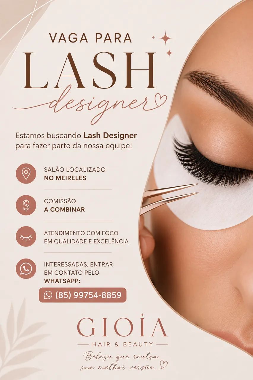 VAGA PARA LASH DESIGNER
