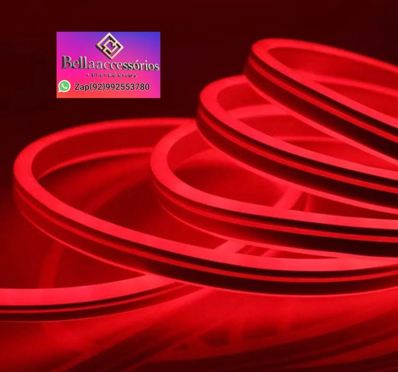FITAS LED ROSA/VERMELHO DE 5M DECORAÇÃO C/ A FONTE 12W - Foto 4