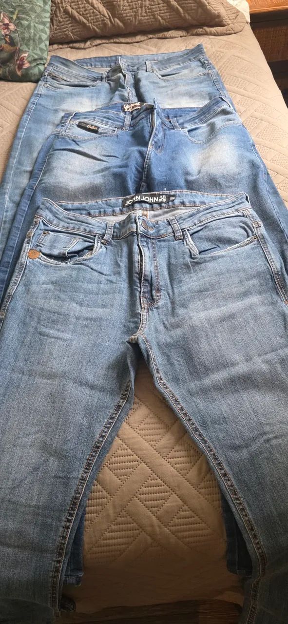 Kit 5 calças jeans pouco uso john john, colcci e Calvin klein  - Foto 2