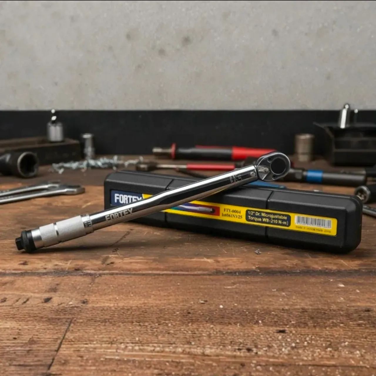 Torquimetro de estalo 1/2 Aço cromo vanádio 28 a 210 nm - Foto 3