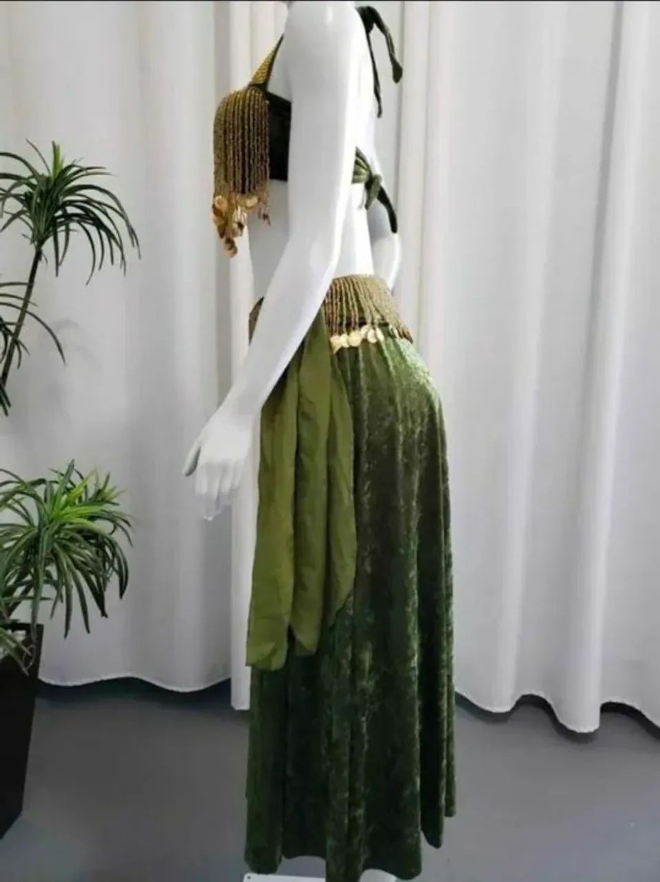 Roupa de Dança do Ventre - Verde - Tamanho M - Foto 2