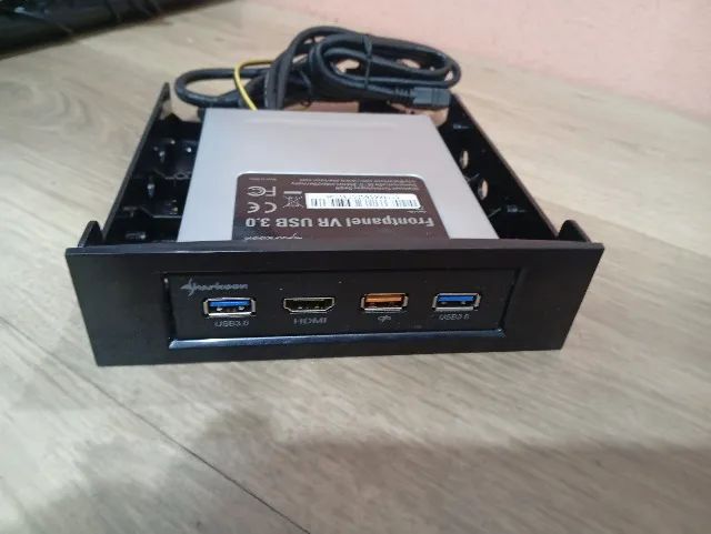 Painel Frontal USB 3.0 Shakoon Black com HDMI2