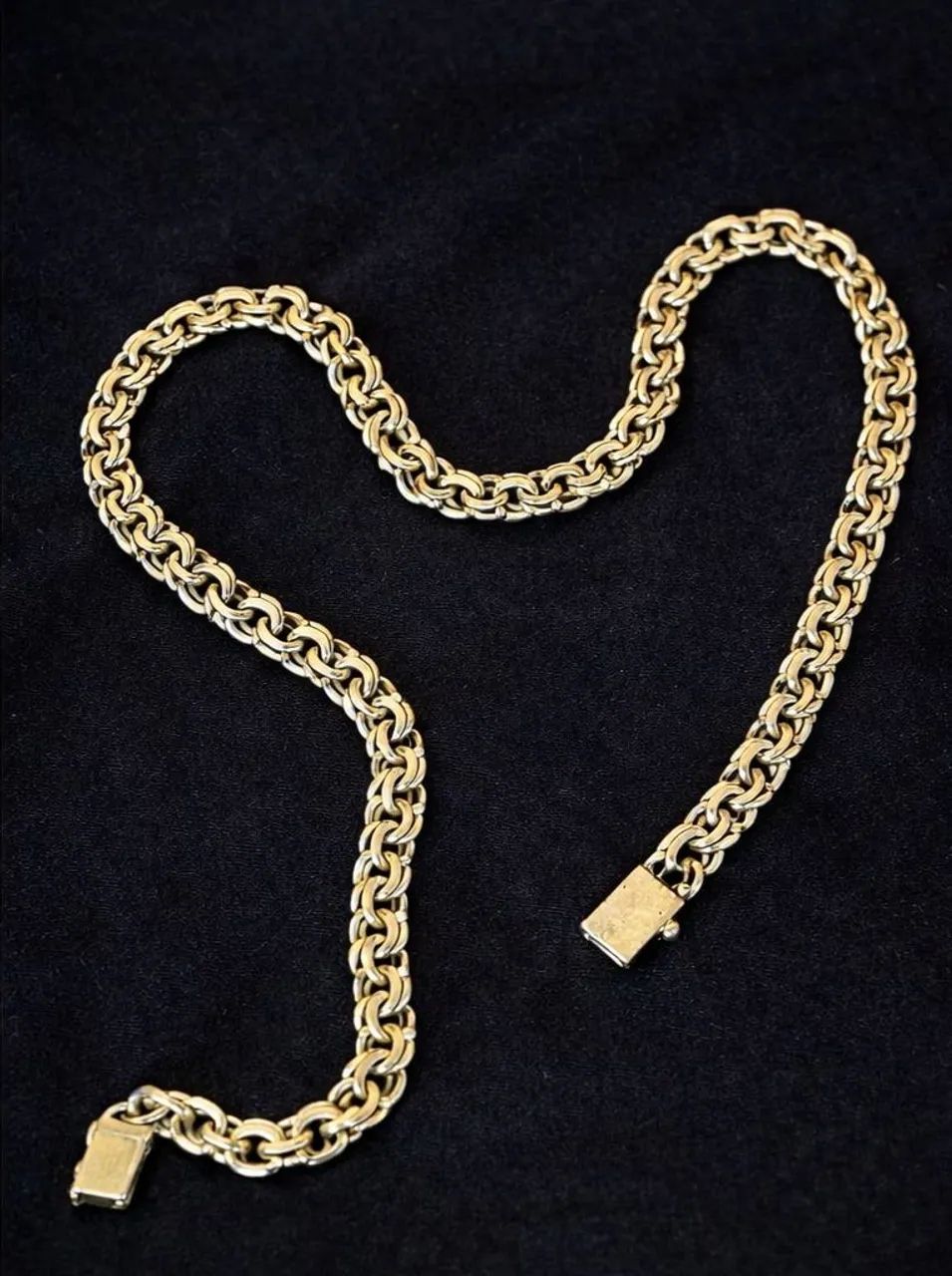 Corrente de Prata maciça 925 com banho em ouro vermeil 18k  - Foto 4