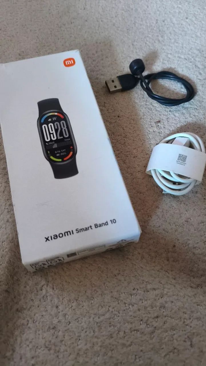 Carregador e caixa Mi Band