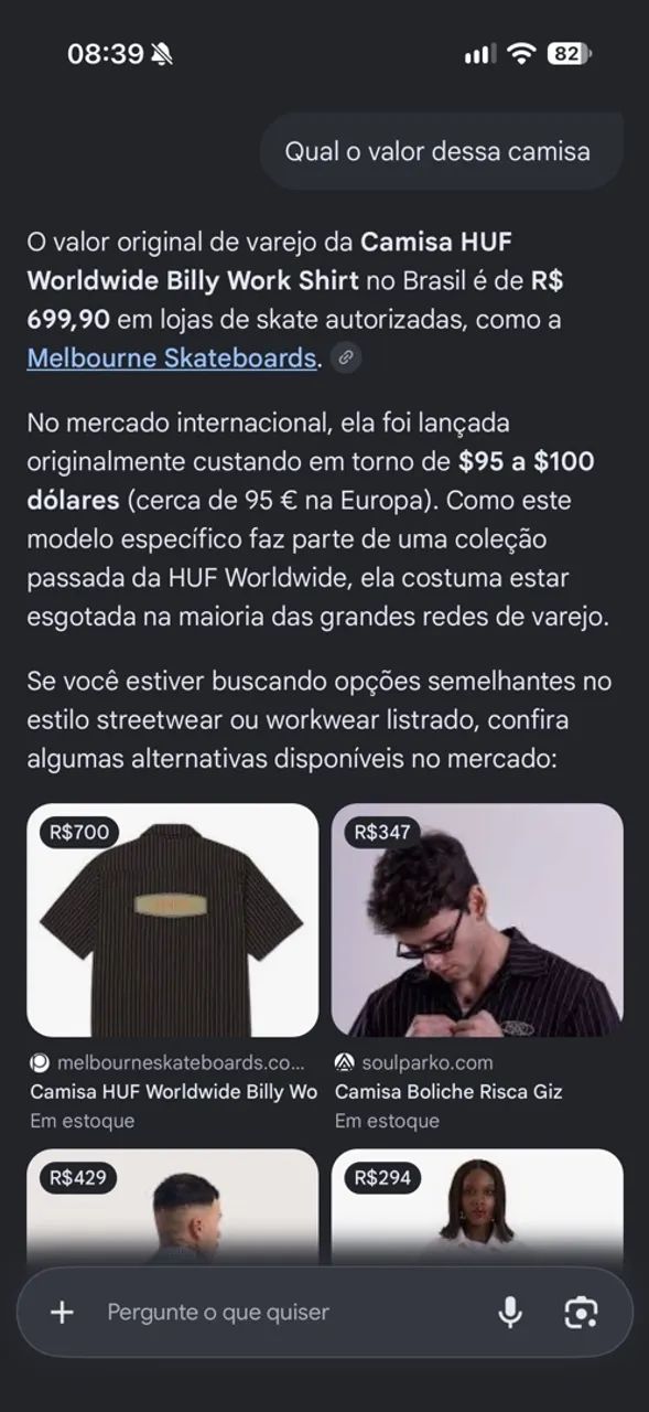 CAMISA HUF Billy S/S Work Shirt - Foto 4
