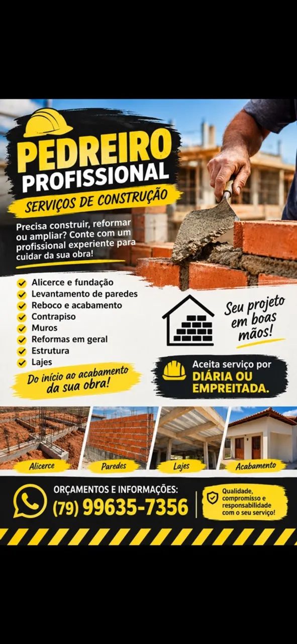 ? PEDREIRO /SERVIÇOS DE CONSTRUÇÃO ?