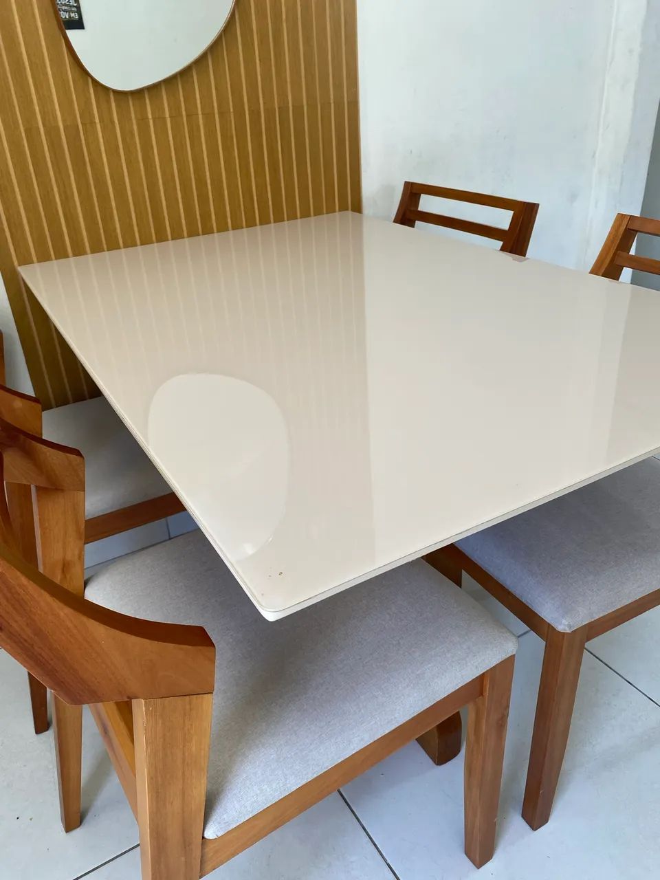 Jogo de mesa de madeira - Foto 4