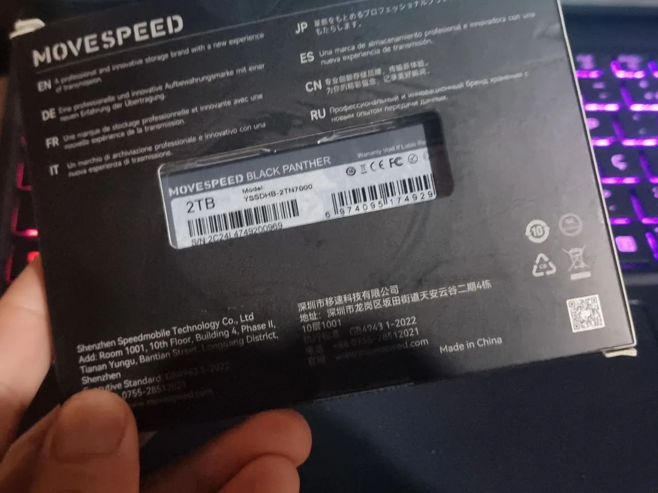 SSD NVME MOVESPEED 2TB