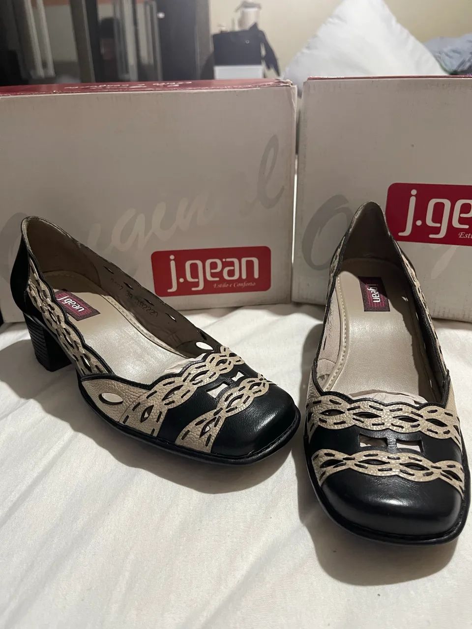 Sapato J Gean em couro legítimo  - Foto 2
